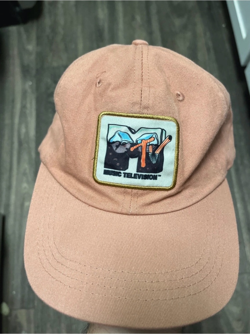 MTV Music Television Backstrap Peach Hat Cap  One Size